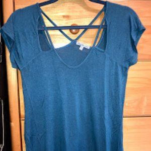 Charlotte Russe Teal T-Shirt Size XSmall
